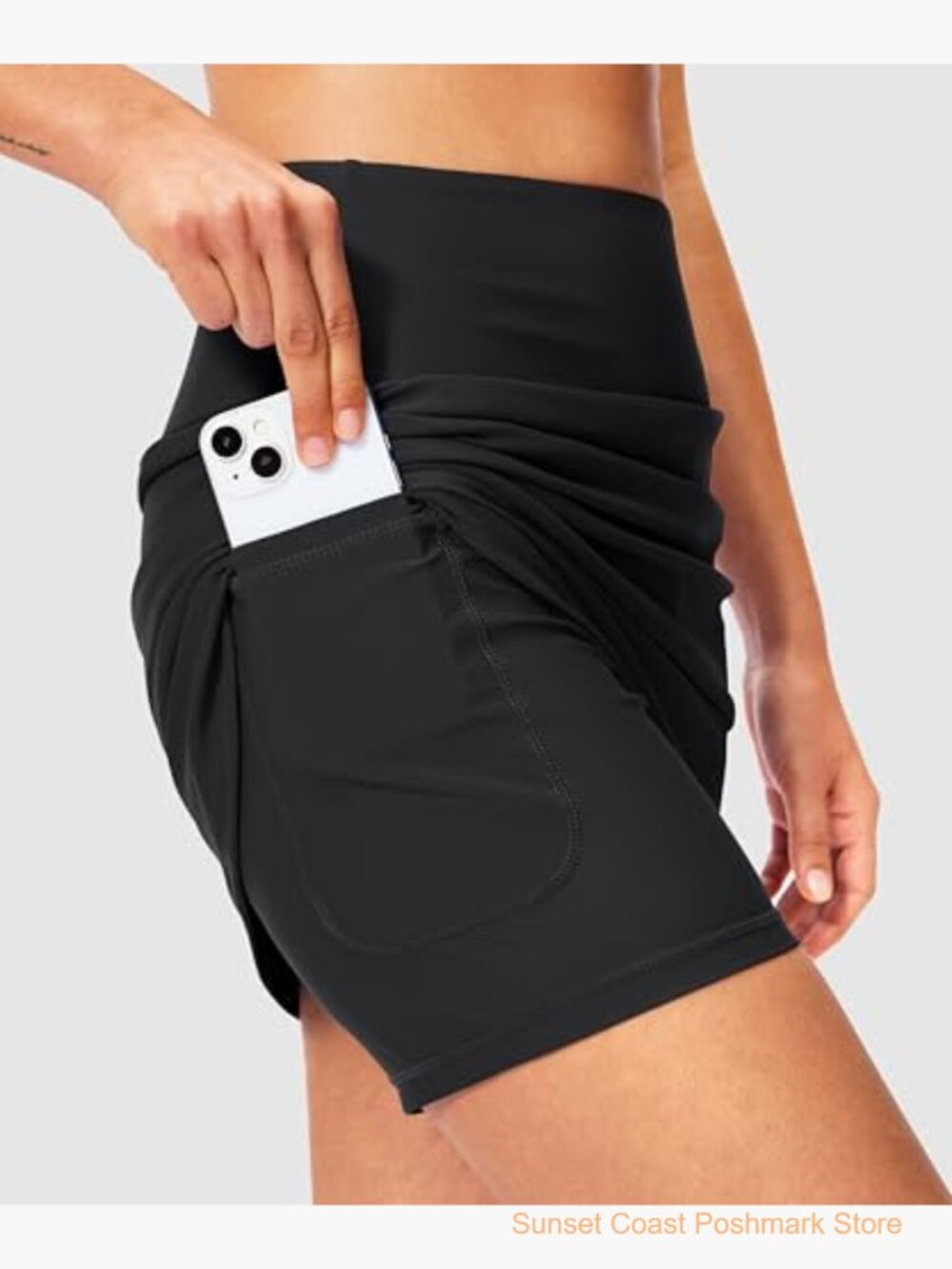 High Waisted Swim Skirt Tummy Control Modest Bathing Suit Bottoms - Picture 4 of 7
